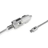 Cargador Coche Dual Pd Car Charger Pd18W+2.4A + Cable C To C  Blanco