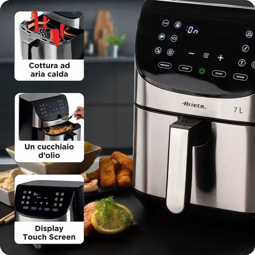 Freidora de aire 7 L Negro 00C462800AR0 ARIETE