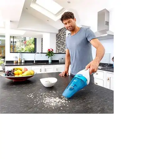 Black & Decker WDC115WA aspiradora de mano Azul, Blanco Sin bolsa