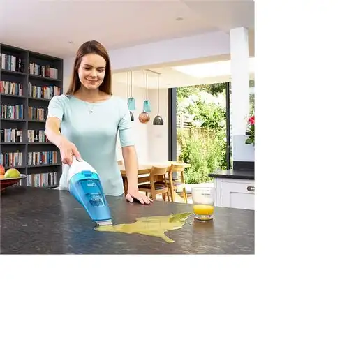 Black & Decker WDC115WA aspiradora de mano Azul, Blanco Sin bolsa
