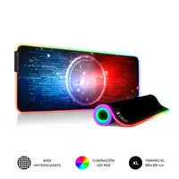 Alfombrilla Ratón Con Luz Led Rgb Extra Grande Chip