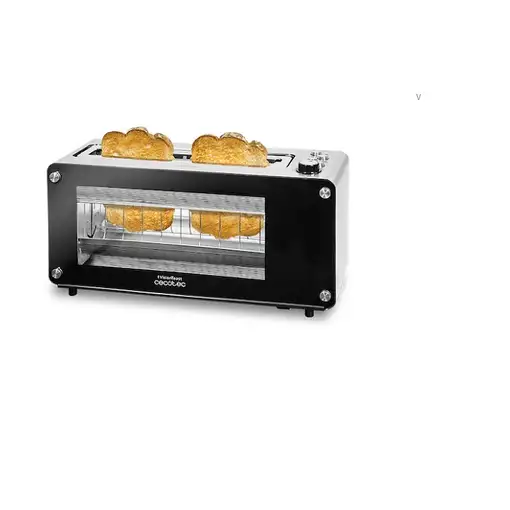 Cecotec VISIONTOAST 2 rebanada(s) 1260 W Negro, Acero inoxidable