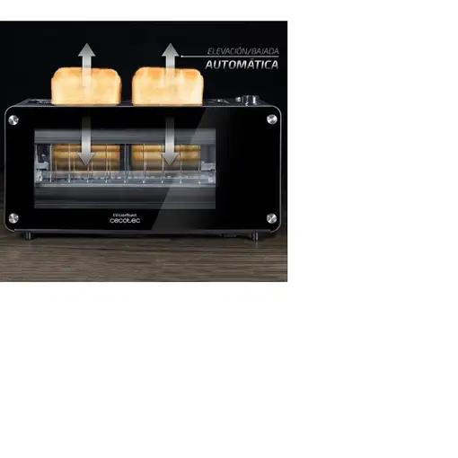 Cecotec VISIONTOAST 2 rebanada(s) 1260 W Negro, Acero inoxidable