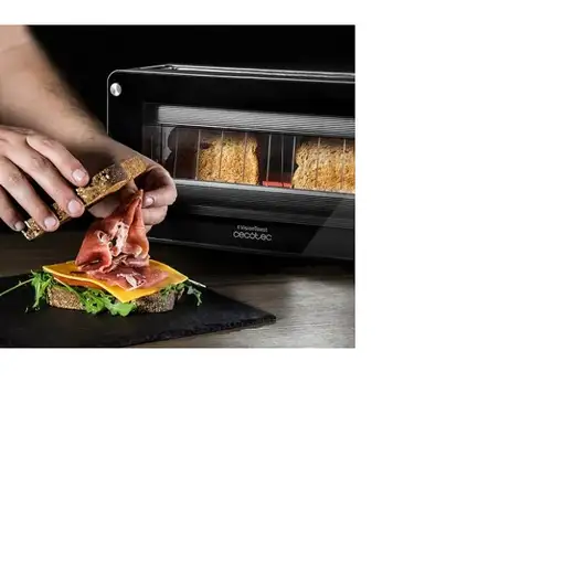 Cecotec VISIONTOAST 2 rebanada(s) 1260 W Negro, Acero inoxidable