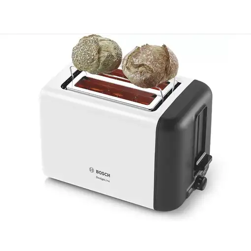 Bosch TAT3P421 tostadora 2 rebanada(s) 970 W Negro, Blanco