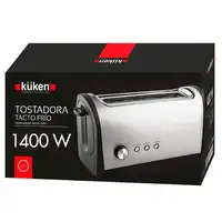 Küken 33622 tostadora 6 4 rebanada(s) 1400 W Negro, Acero inoxidable