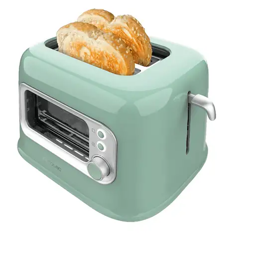 Cecotec RetroVision Green 5 2 rebanada(s) 700 W Verde claro, Acero inoxidable