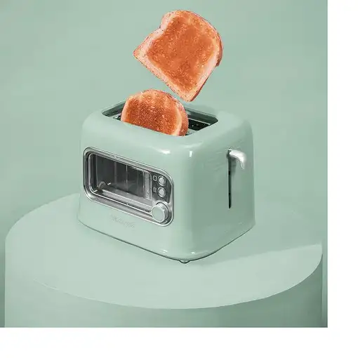 Cecotec RetroVision Green 5 2 rebanada(s) 700 W Verde claro, Acero inoxidable