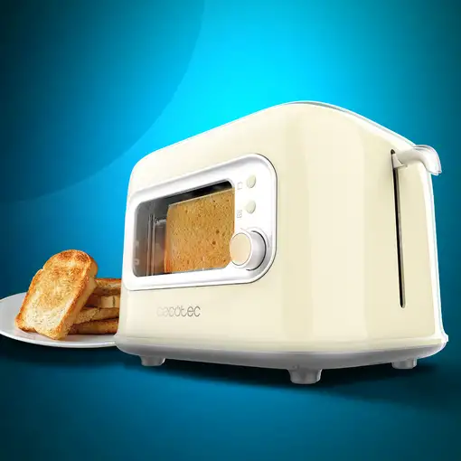 Cecotec Tostador vertical Tostadora vertical RetroVision Yellow