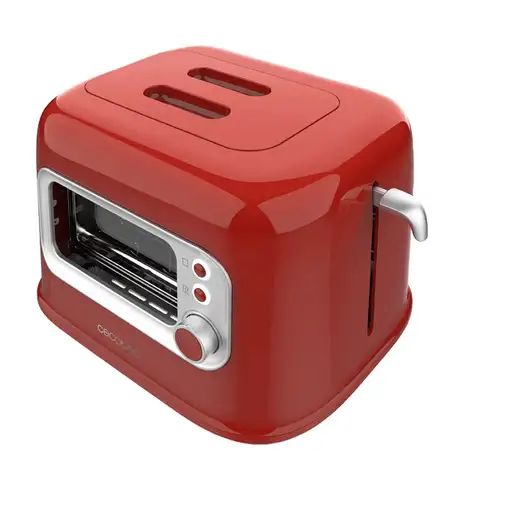 Cecotec RetroVision Red 5 2 rebanada(s) 700 W Rojo, Acero inoxidable
