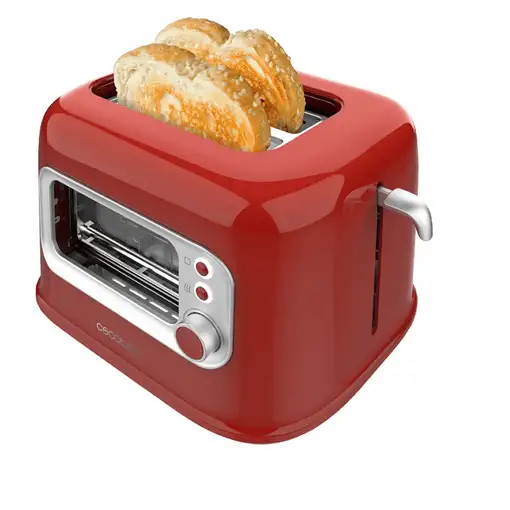 Cecotec RetroVision Red 5 2 rebanada(s) 700 W Rojo, Acero inoxidable