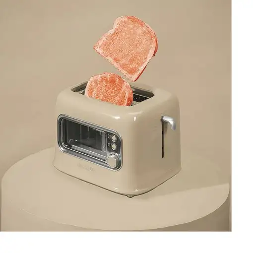 Cecotec RetroVision Beige 5 2 rebanada(s) 700 W Beige, Acero inoxidable