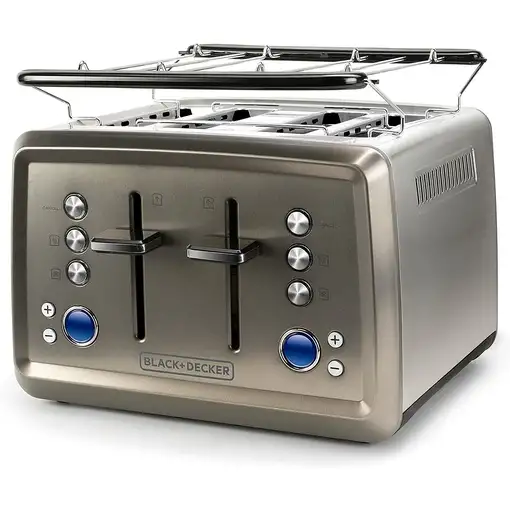 Black & Decker BXTO1960E tostadora 4 rebanada(s) 1960 W Acero inoxidable