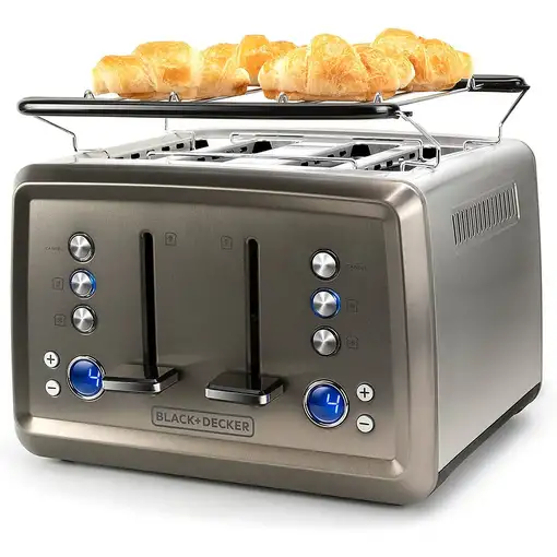 Black & Decker BXTO1960E tostadora 4 rebanada(s) 1960 W Acero inoxidable