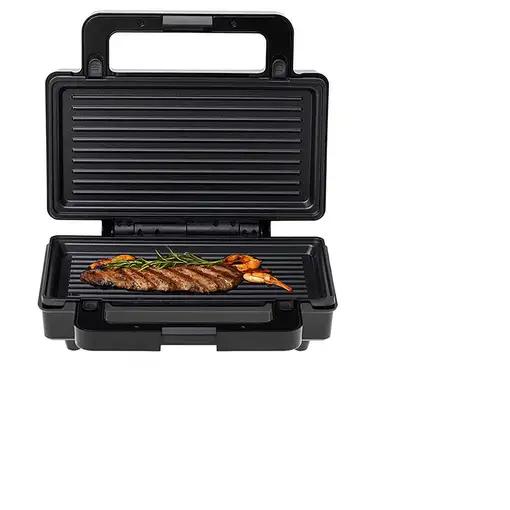 Adler AD 3073 sandwichera 1400 W Negro, Plata