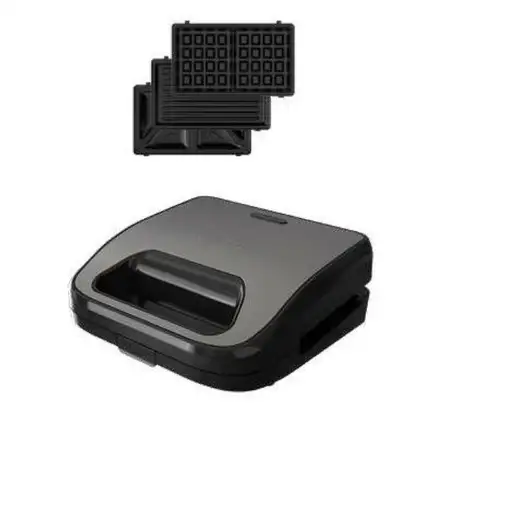Black & Decker BXSA754E sandwichera 750 W Negro, Marrón