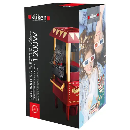 Küken 34056 palomitas de maiz poppers Negro, Rojo 3 min 1200 W