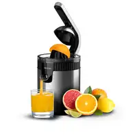 Cecotec Xqueeze RetroJuice 600 Steel Licuadora centrífuga 600 W Negro, Metálico