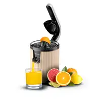 Cecotec Xqueeze RetroJuice 600 Exprimidor lenta 600 W Beige, Negro, Acero inoxidab