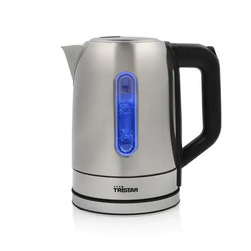 Tristar WK-1344 tetera eléctrica 1,7 L 2200 W Negro, Plata