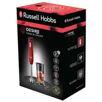 Russell Hobbs Desire 0,7 L Batidora de inmersión 500 W Rojo, Acero inoxidable