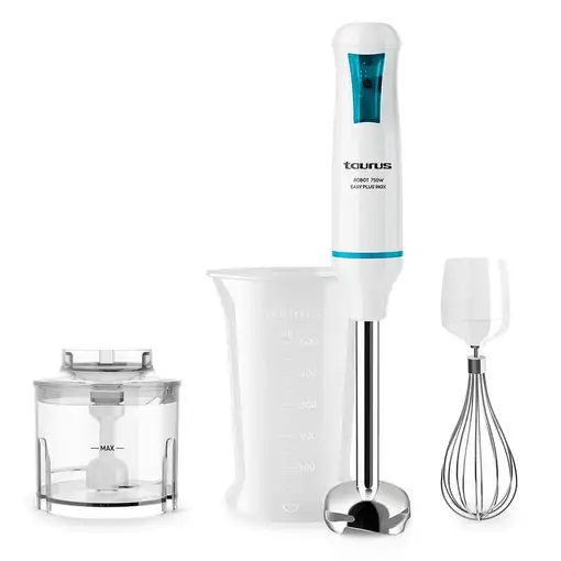 Taurus Robot 750 easy plus Batidora de inmersión 750 W Azul, Blanco