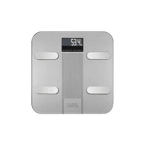 Laica PS7005 báscula de baño Rectángulo Gris, Acero inoxidable Báscula personal el