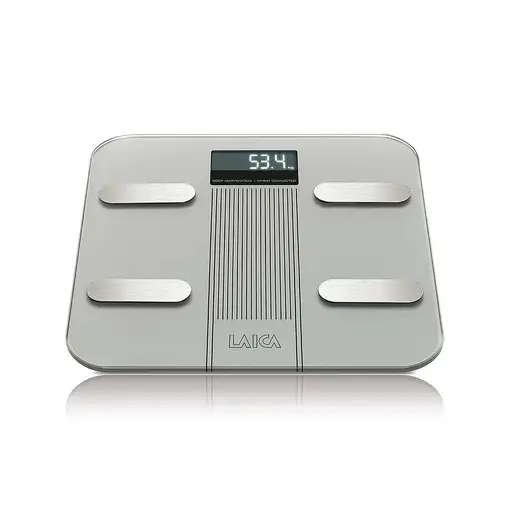 Laica PS7005 báscula de baño Rectángulo Gris, Acero inoxidable Báscula personal el