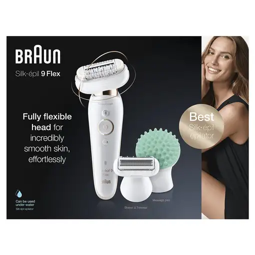 Braun Silk-épil 9 81688638 depiladora 40 pinzas Blanco, Oro