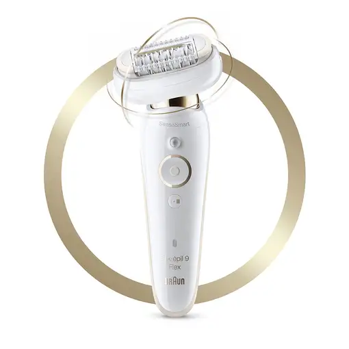 Braun Silk-épil 9 Flex 40 pinzas Blanco, Oro