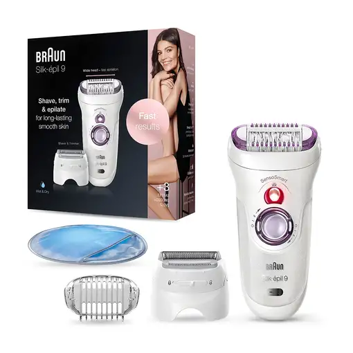 Braun Silk-épil 9 81706314 depiladora 40 pinzas Blanco, Violeta