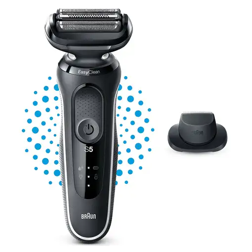 Braun Series 5 51-W1200s Máquina de afeitar de láminas Recortadora Negro, Blanco