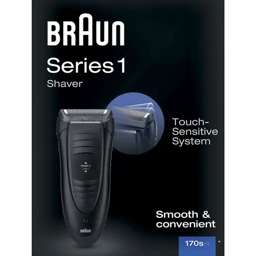 Braun Series 1 -170 Máquina de afeitar de láminas Recortadora Negro