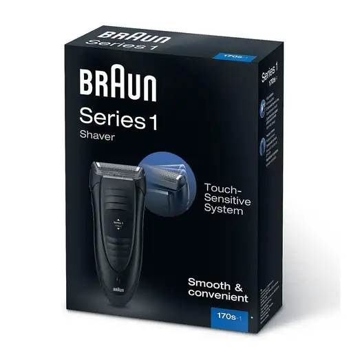 Braun Series 1 -170 Máquina de afeitar de láminas Recortadora Negro