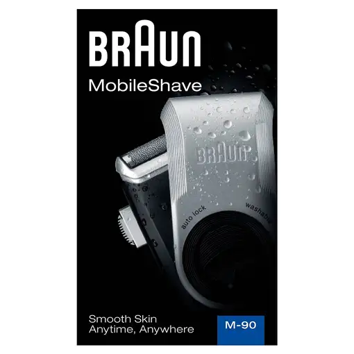 Braun MobileShave PocketGo M90 Azul, Plata