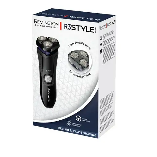 Remington R3002 Máquina de afeitar de rotación Recortadora Negro, Gris
