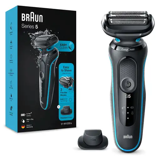 Braun Series 5 51-M1200s afeitadora Máquina de afeitar de láminas Recortadora Negr