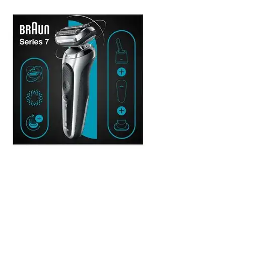 Braun Series 7 71-S7200cc Máquina de afeitar de láminas Recortadora Negro, Plata