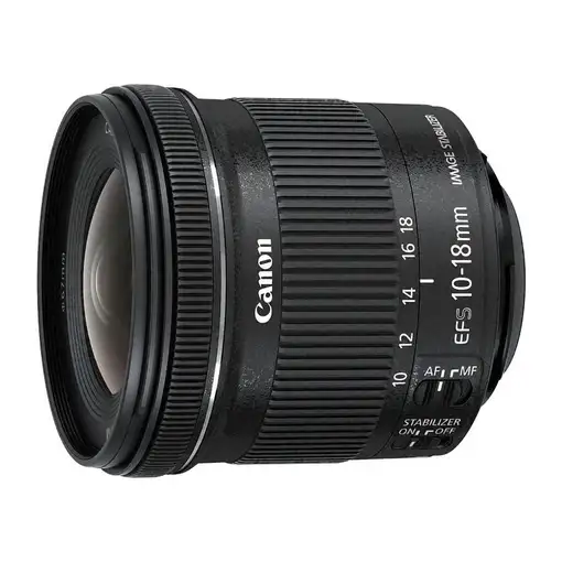 Canon EF-S 10-18mm f/4.5-5.6 IS STM + EW-73C + Lens Cloth SLR Objetivo ultra ancho