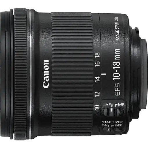 Canon EF-S 10-18mm f/4.5-5.6 IS STM + EW-73C + Lens Cloth SLR Objetivo ultra ancho
