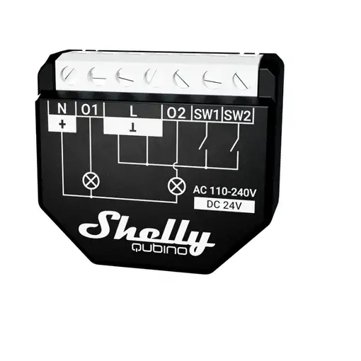 Shelly Qubino WAVE 2PM Interruptor inteligente Negro
