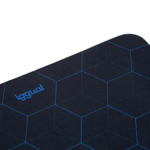 iggual Hexa 1 Alfombrilla de ratón para juegos Negro, Azul