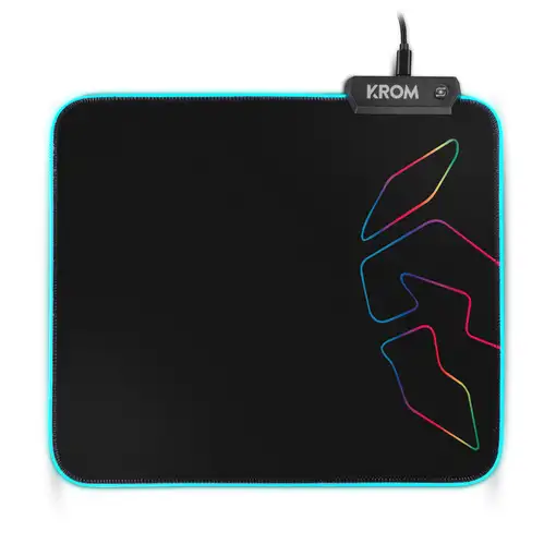 Krom Knout RGB Alfombrilla de ratón para juegos Negro