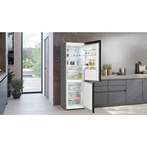 Siemens iQ300 KG36NXXBF nevera y congelador Independiente 321 L B Acero inoxidable