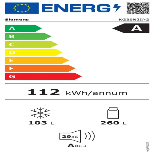 Frigoríficos сombis Independiente 363 L Acero pulido iQ300 KG39N2IAG SIEMENS