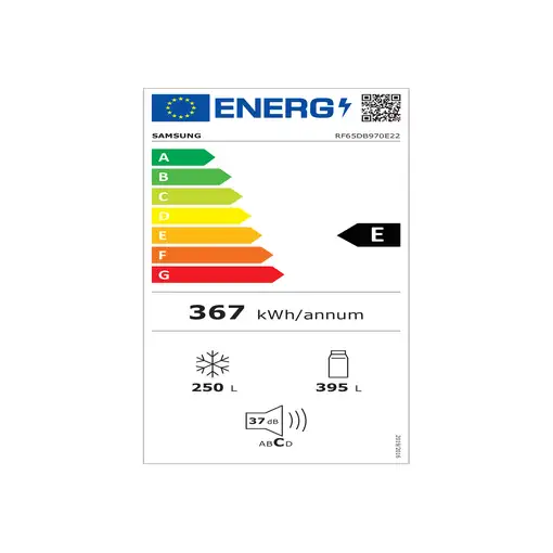 Samsung RF65DB970E22 nevera puerta lado a lado Independiente 645 L E Negro