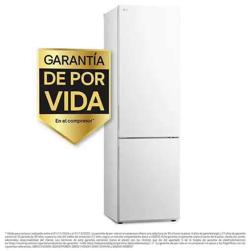 LG GBV22NCCSW nevera y congelador Independiente 387 L C Blanco