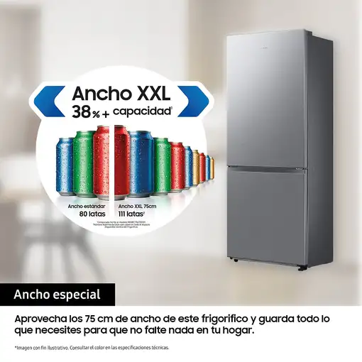 Samsung Series 8 Frigorífico Combi 192cm 505L Clase E Inox RB50DG632ES9EF