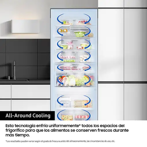 Samsung Series 8 Frigorífico Combi 192cm 505L Clase E Inox RB50DG632ES9EF