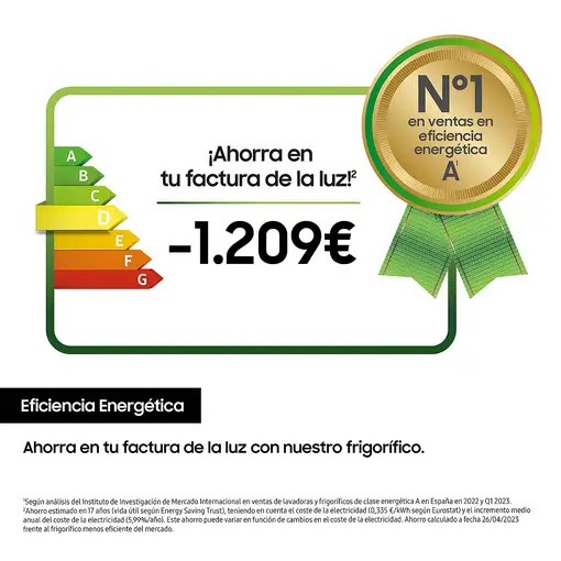 Frigoríficos сombis Independiente 390 L Acero inoxidable RB38C602DSA/EF SAMSUNG
